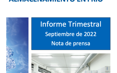 OBSERVATORIO DEL ALMACENAMIENTO EN FRIO ALDEFE – INFORME TRIMESTRAL SEPTIEMBRE 2022
