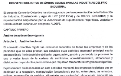 ACUERDO COMISION MIXTA CONVENIO COLECTIVO FRIO INDUSTRIAL – TABLAS SALARIALES 2025